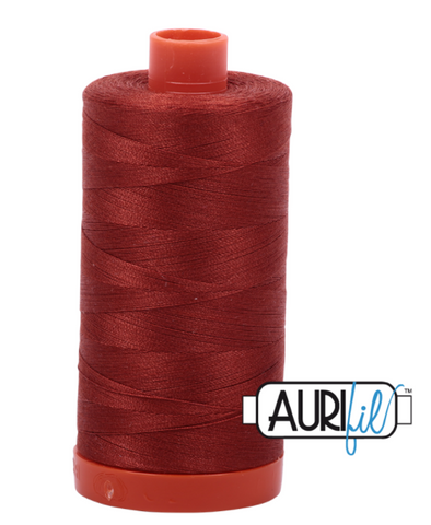 Terracotta 2385 Aurifil 50wt Thread - 1300M Spool 100% Cotton 2ply Italian Thread