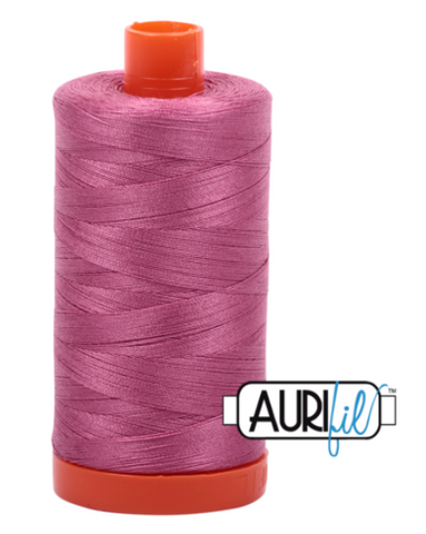 Dusty Rose 2452 Aurifil 50wt Thread - 1300M Spool 100% Cotton 2ply Italian Thread