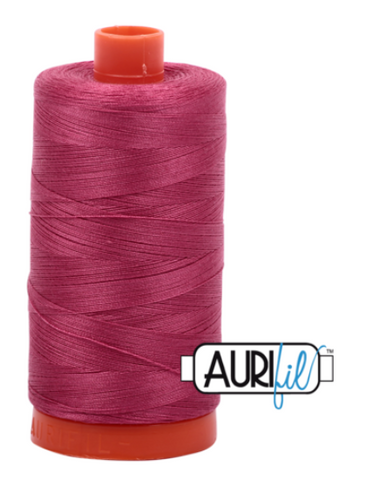 Medium Carmine Red 2455 Aurifil 50wt Thread - 1300M Spool 100% Cotton 2ply Italian Thread