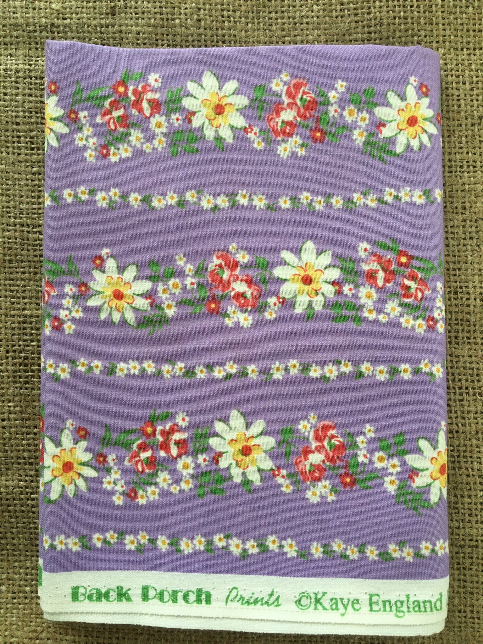 Back Porch Rows of Flowers 30's Reproduction by Kaye England for Wilmington Prints - $6.00 Half Yard Cut