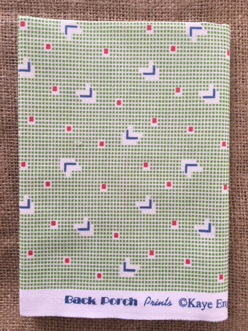 Back Porch 30's Reproduction Small Green Squares on White by Kaye England for Wilmington - $6.00 Half Yard CutPrints