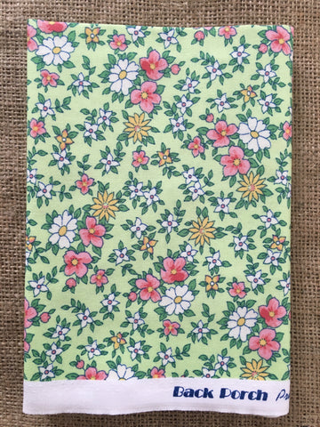 Back Porch 30's Reproduction Flowers on Green by Kaye England for Wilmington Prints - $6.00 Half Yard Cut