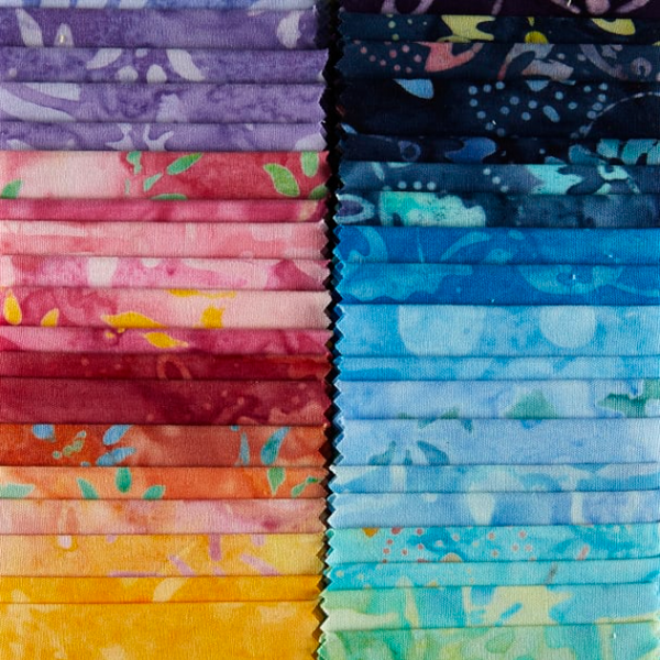 Bali Mojave 40 x 2 1/2" Strips - Triple Dyed Batiks