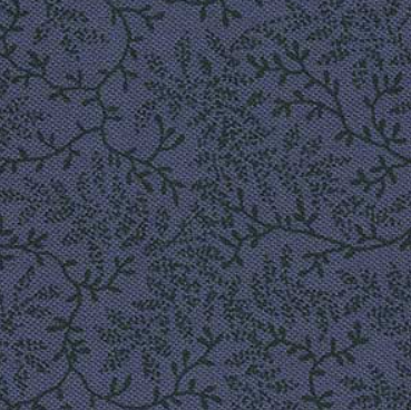 Benartex Delicate Vines Dark Blue 108 inches wide x 2.4 metres length - 0454W Colour 51