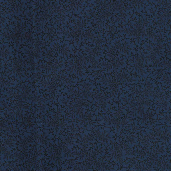Benartex Delicate Vines Dark Blue 108 inches wide x 2.4 metres length - 0454W Colour 51