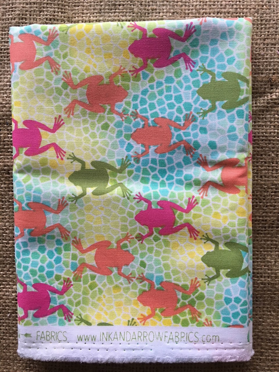 Penelope Frogs by Junebee for Ink & Arrow - $5.00 Half Yard Cut
