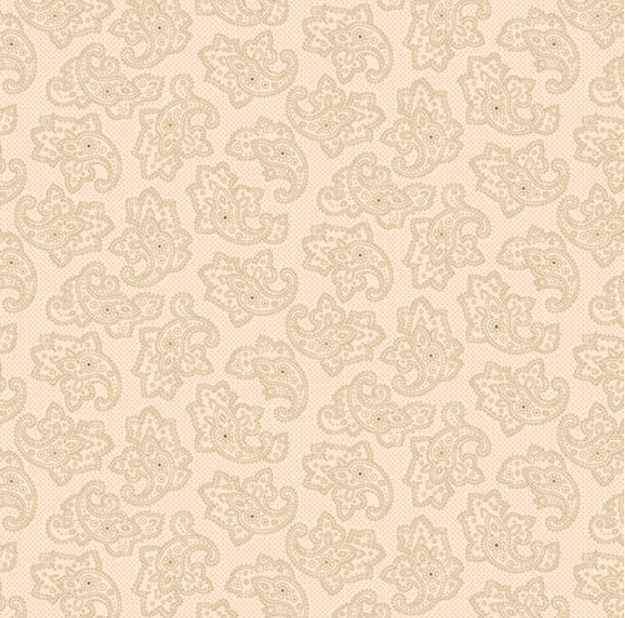Henry Glass Parlor Pretties Foulard Paisley by Kim Diehl 108" wide x 2.8 metre length - 9502-44