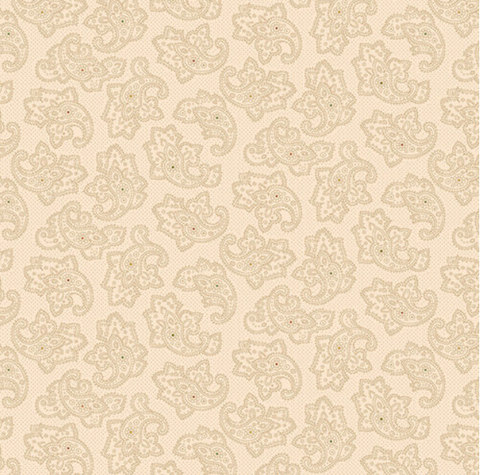Henry Glass Parlor Pretties Foulard Paisley by Kim Diehl 108" wide x 2.8 metre length - 9502-44