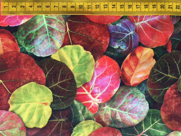 "Leaf Me Be" Amazon #Q4464-246 Leaves Digital Print - Half Metre Lengths