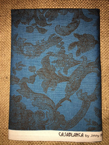 Casablanca 2796-2 Teal Blue Tapestry by Jinny Beyer - $7.00 Half Yard Cut
