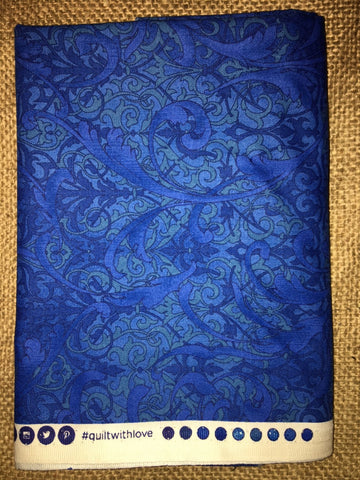 Miyako 3210-2 Blue Blender Print by Jinny Beyer - $7.00 Half Yard Cut