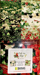 Ode to Joy 40 x 2 1/2" Strips by Kanvas Studio - Metallic Christmas Prints
