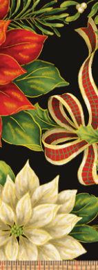 Ode to Joy 40 x 2 1/2" Strips by Kanvas Studio - Metallic Christmas Prints