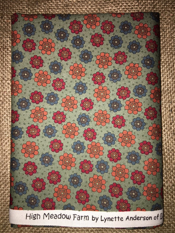 High Meadow Farm 3045 Green Background by Lynette Anderson - $7.00 Half Yard Cut