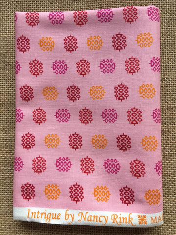 Reproduction Intrigue Design 1411 Pink by Nancy Rink for Marcus Fabrics - $7.00 Half Yard Cut