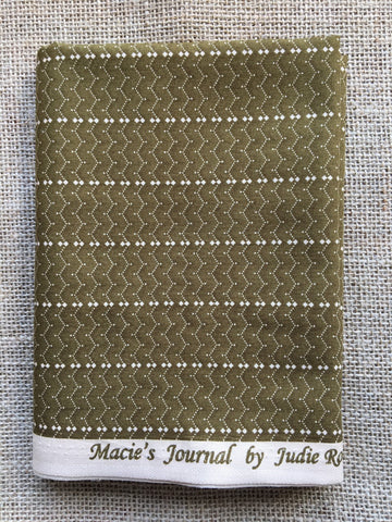 Reproduction Macie's Journal Design 2364 Brown by Judie Rothermel for Marcus Fabrics - $7.00 Half Yard Cut