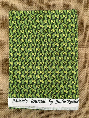 Reproduction Macie's Journal Design 2363 Green by Judie Rothermel for Marcus Fabrics - $7.00 Half Yard Cut
