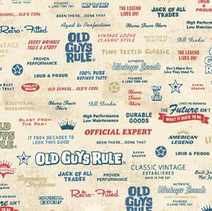 Old Guys Rule Logo Natural - Half Metre Lengths