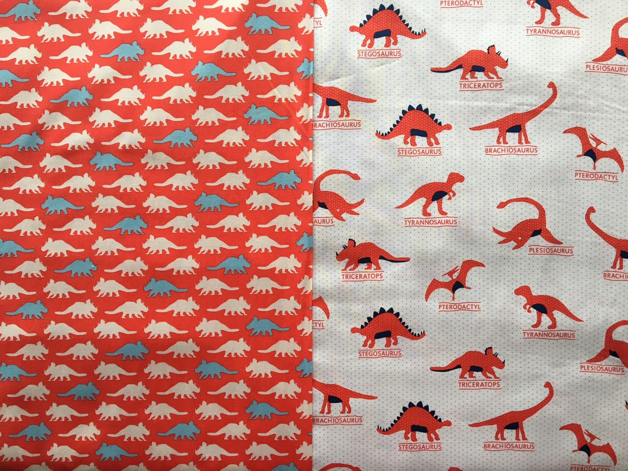 Prehistoric Pals Pack - Two Co-ordinating Half Metre Lengths