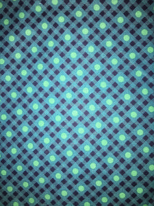 Vintage Made Modern Geometric 2472 Teal Background - Half Metre Cuts