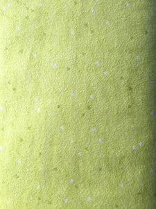 Baby Bunting Lime Small Hearts Flannel - Half Metre Lengths
