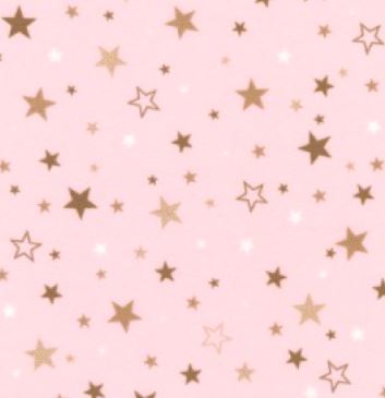 Cozy Cotton Stars on Blush Pink Background - Half Metre Lengths