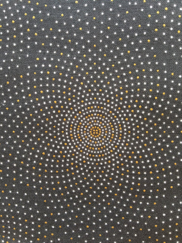 $6.00 Half Yard Cut - Grand Majolica Dots on Charcoal by Robert Kaufman #15835