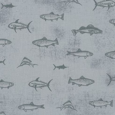 Old Guys Rule Charcoal Fish - Half Metre Lengths