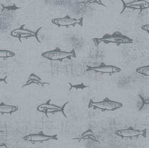 Old Guys Rule Charcoal Fish - Half Metre Lengths