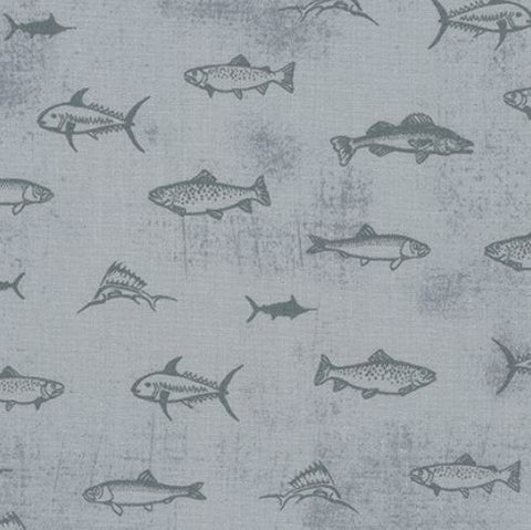 Old Guys Rule Charcoal Fish - Half Metre Lengths