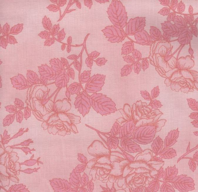 Paris Romance Flowers - Coral - Half Metre Lengths