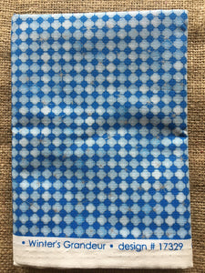 Winter's Grandeur by Robert Kaufman - Christmas Metallic 17329 Blue - $6.00 Half Yard Cut