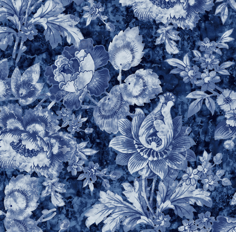 London Blues by Wing and a Prayer Timeless Treasures #C7423 Blue Tonal - Half Metre Lengths