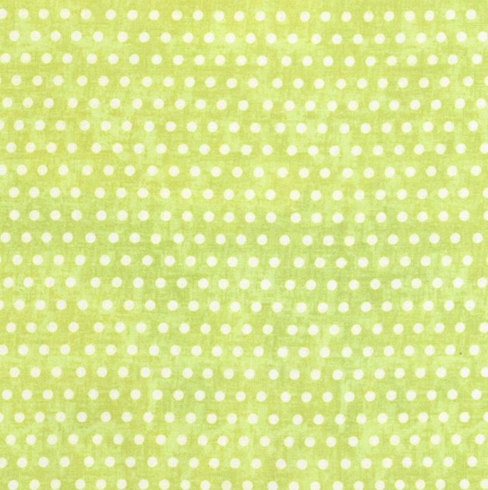 Ophelia by Timeless Treasures #C1973 White Dots on a Lime Background - Half Metre Lengths