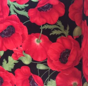 Poppies Print Flannel - Half Metre Lengths