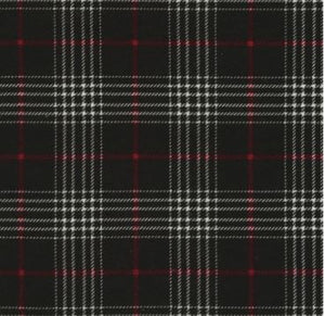 Tailor Plaid Flannel # CF-5329 Black Background - Half Metre Lengths