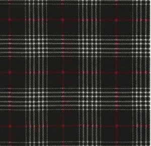 Tailor Plaid Flannel # CF-5329 Black Background - Half Metre Lengths