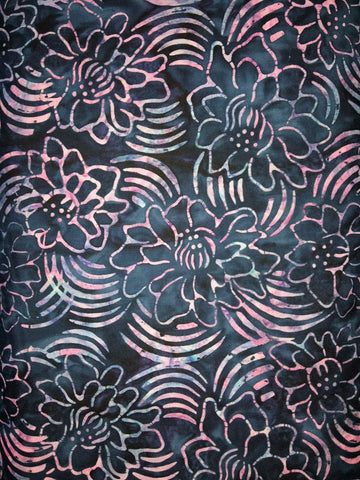 Tonga Batiks Magic Shooting Flowers Deep - Half Metre Cuts