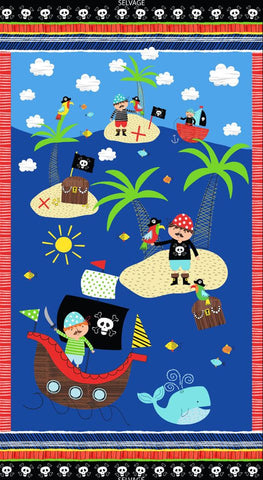 Kidz Treasure Island Pirate Panel - 24 Inches - C6229
