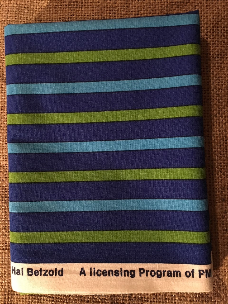 Navy Background Stripe by Hai Betzold for VIP - $5.00 Half Yard Cut