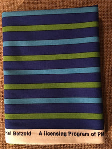 Navy Background Stripe by Hai Betzold for VIP - $5.00 Half Yard Cut