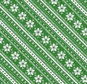 Joy Green & White Diagonal Stripe 43001-2 - Half Metre Lengths