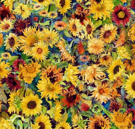 Flowers of the Sun Medium Sunflowers 79264 587 - Half Metre Lengths