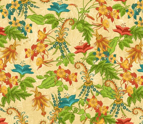 Tropical Travelogue Graphic 45 Leaves & Flowers 85540 - Half Metre Lengths